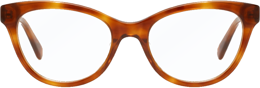 Alba glasses in Amber tortoise, front view