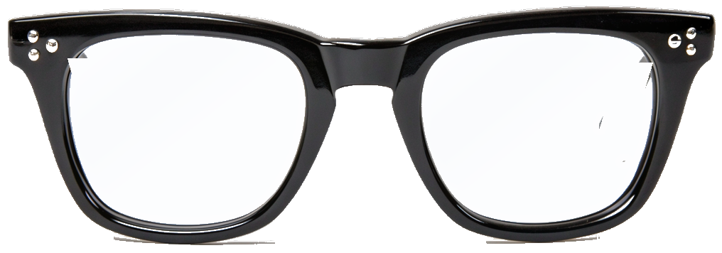 Hollis glasses in Noir black, front view