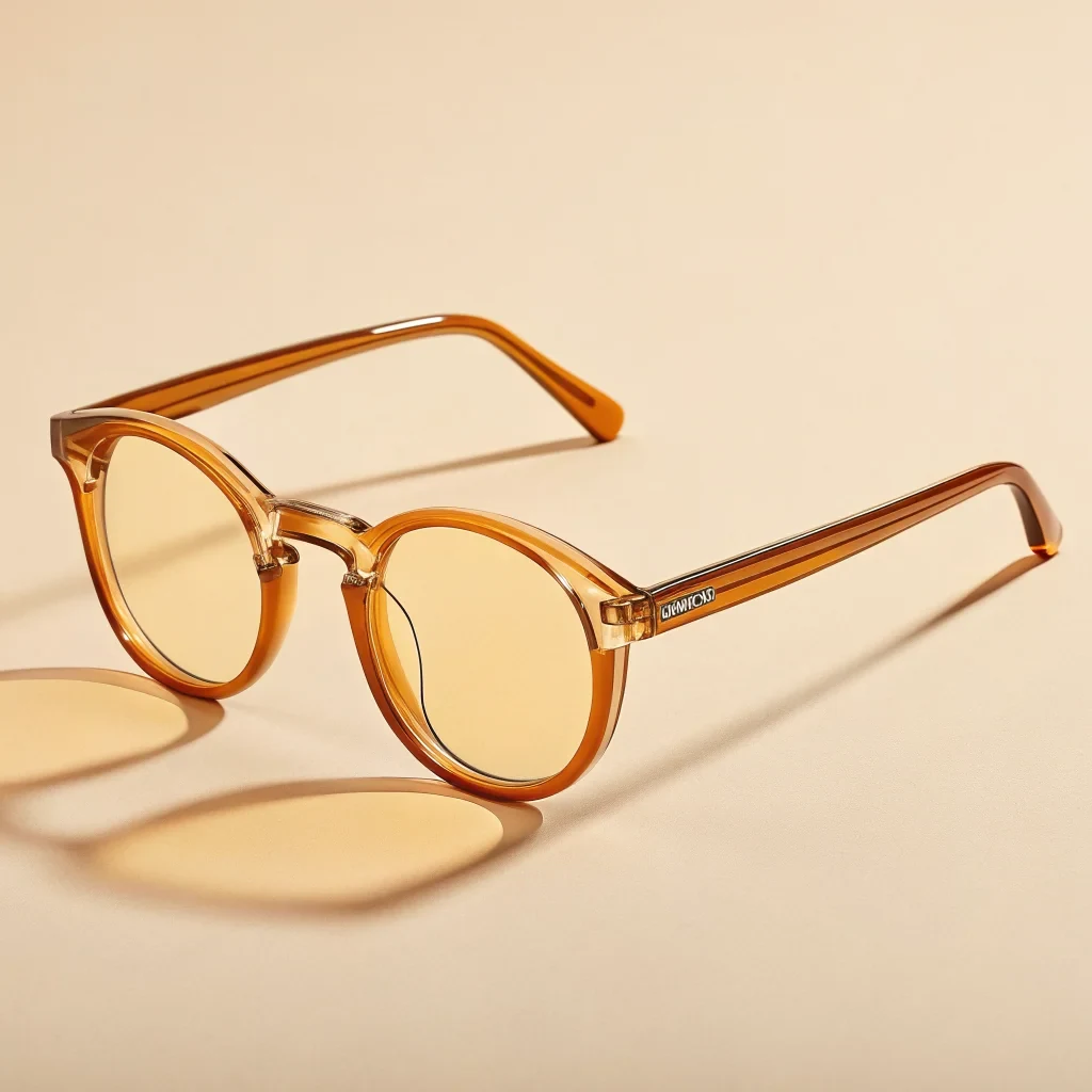 Mira in Honey amber, three-quarter view