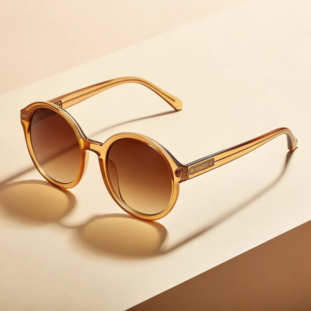 Noor in Honey amber, three-quarter view